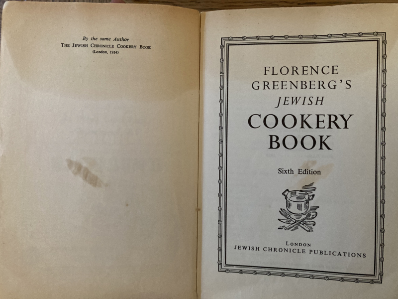 Florence Greenberg Jewish Cookery Book