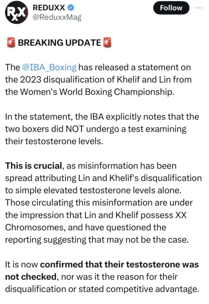 TWO “Female Boxers” Set To Compete At Paris 2024 Were Previously Disqualified From Women’s World Championship For Having “XY Chromosomes”