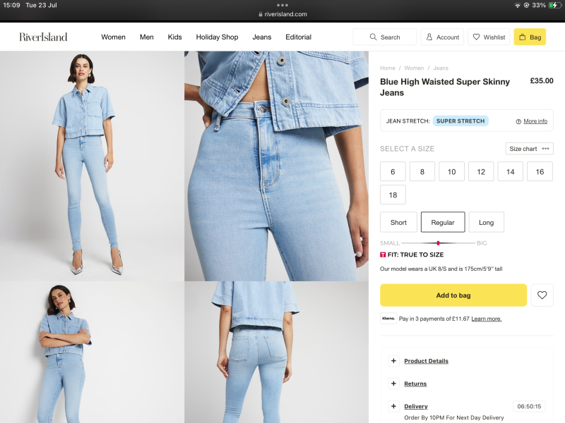 To say vanity sizes should be rolled back?