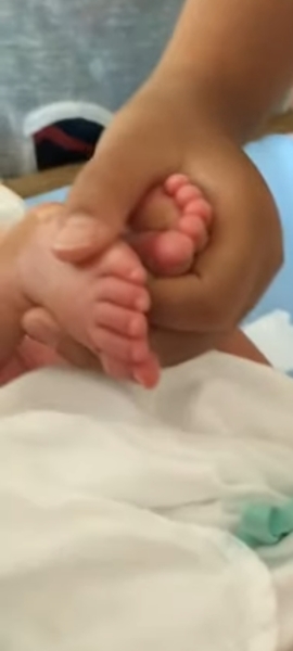 Nappy change struggle