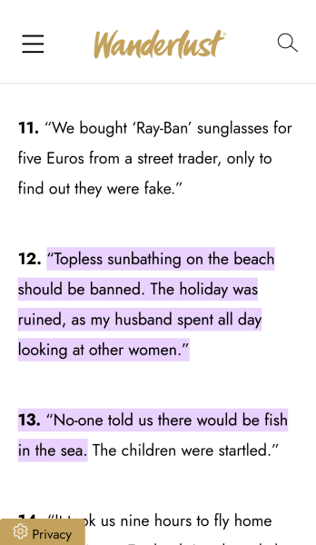 To not want to see t*ts on the beach??!