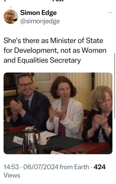 Do we know who the new Minister for Women will be, or if we will even have one? Maybe Minister for How I Identify.