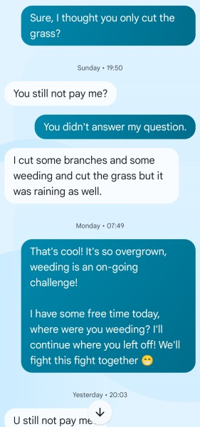 What's your opinion on my gardener....?