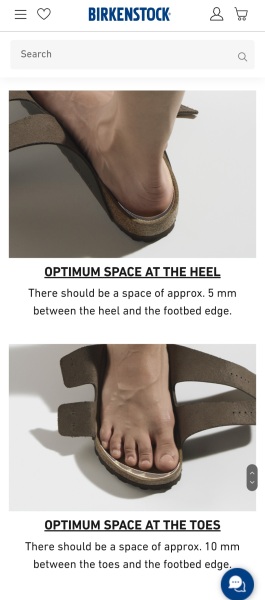 Birkenstock sizing
