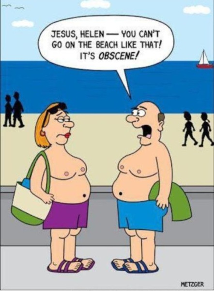 To not understand why my mum ( or anyone ) needs to sunbathe topless ?