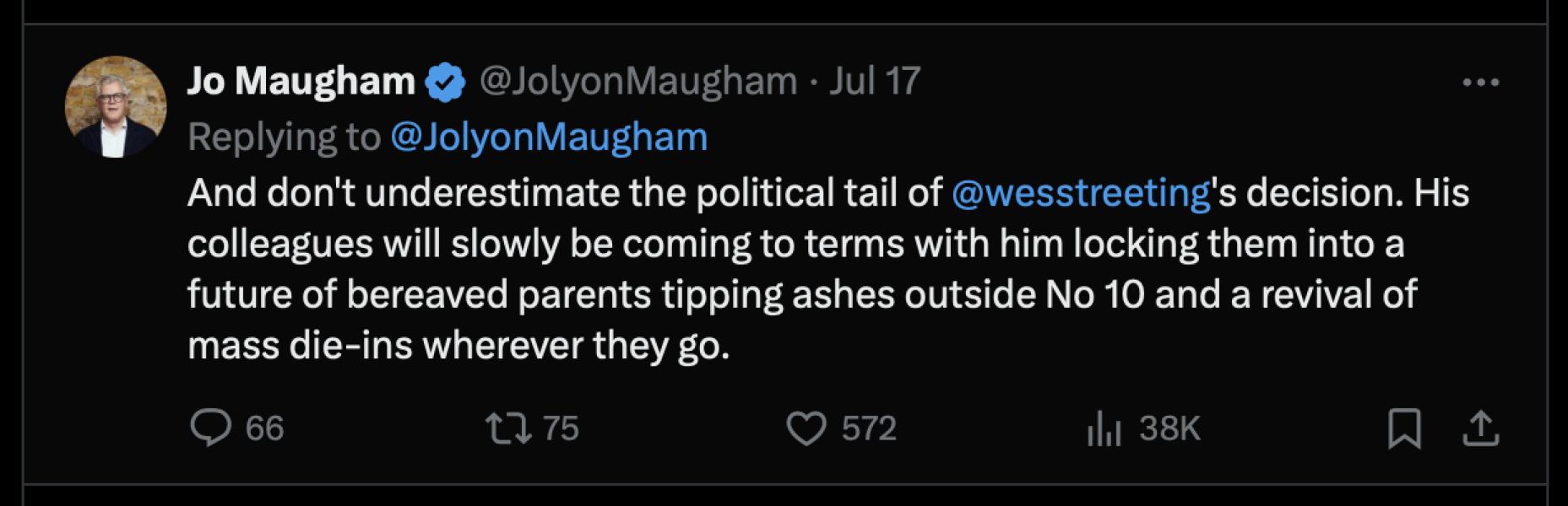 Jolyon jumps the shark - is trans a cult?