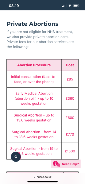 Failed abortion at 10 weeks. Very difficult to access abortion post 10 weeks
