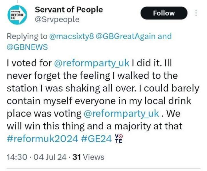 Reform are getting a shitload of  voters