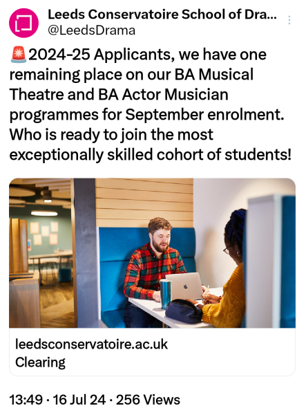 Drama school auditions 2024- Acting/MT