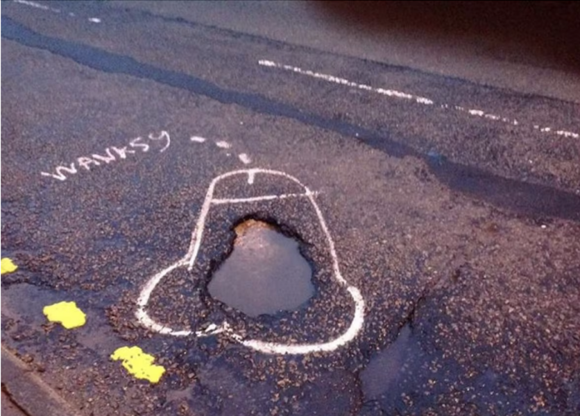 Children chalking over our land