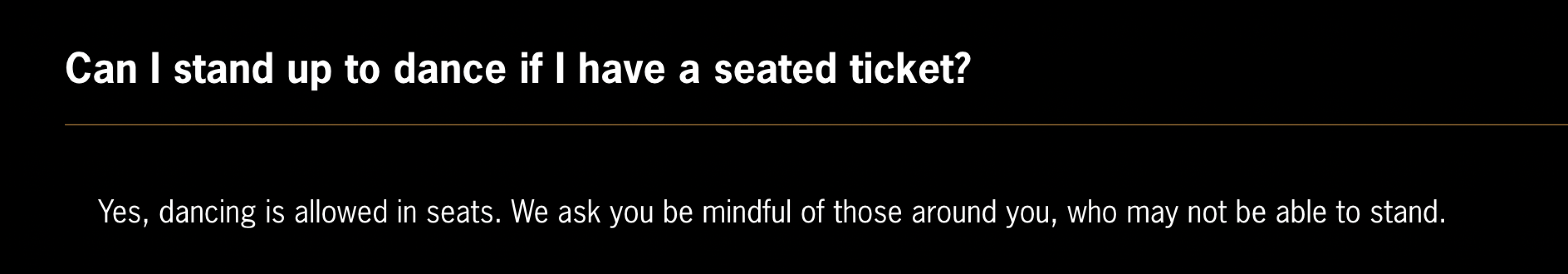 I stood at a concert
