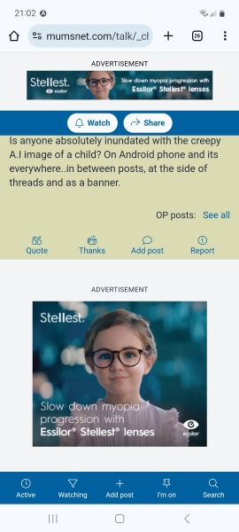 That bloody Stellest lenses ad