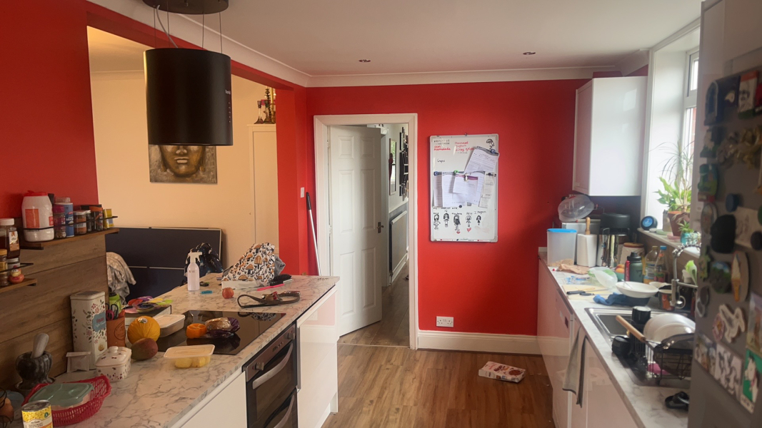 Painting kitchen as a surprise for DH