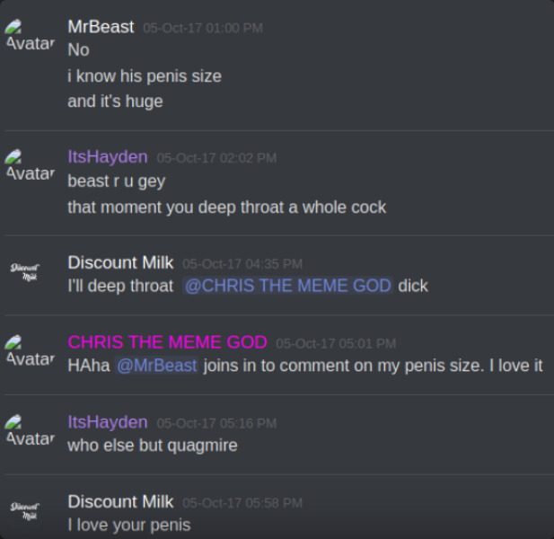 Mr Beast's trans friend Messaged 13yo