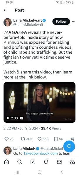 Pornhub - ***MNHQ adjusting subject line to add that the thread is regarding Laila Mickelwait and her work***