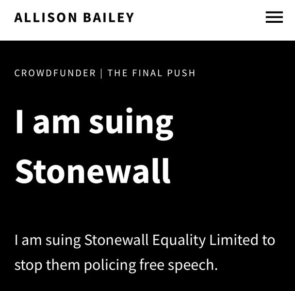 Allison Bailey v Stonewall verdict due in the next week