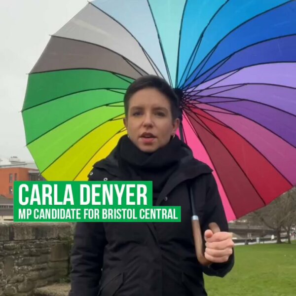 Anyone know where Carla Denyer's umbrella comes from?