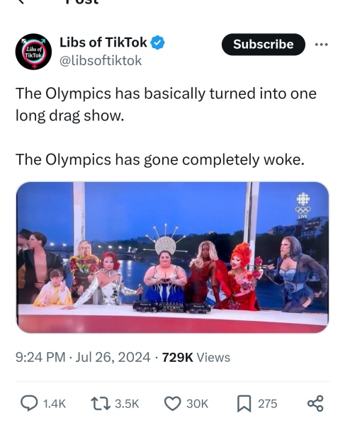 To have allowed my dc watch the Olympic opening ceremony?