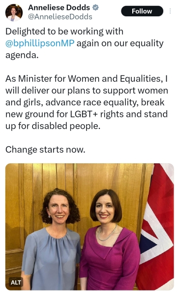 A question of context: Where does Anneliese Dodds stand on gender?