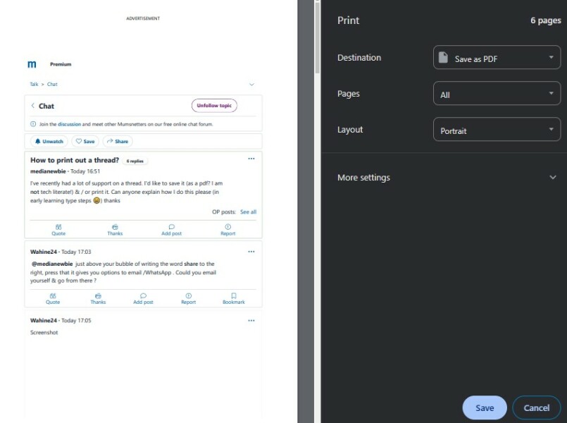 How to print out a thread?