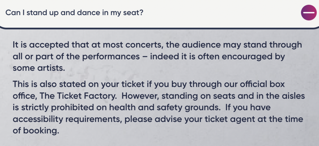 I stood at a concert