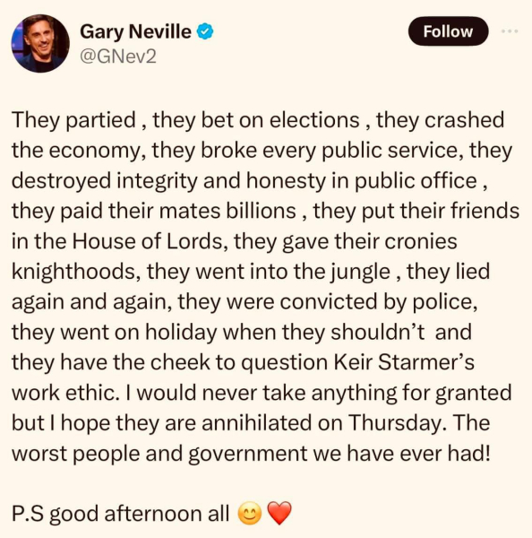 Reasons not to vote Tory