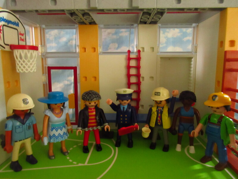 It's general election day for the Playmobil people in our house.