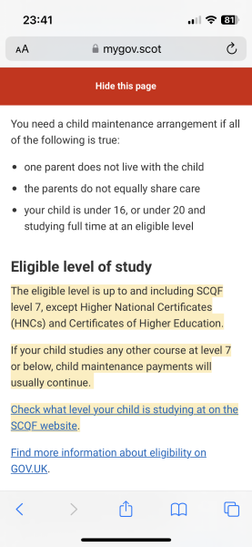 Separation agreement and CMS