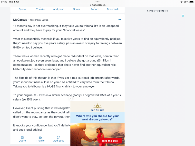 Advert smack bang in the middle of the page?