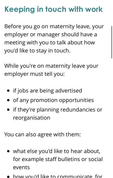 Mat leave and missed promotion