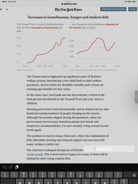 NY Times( How Britain has changed during 14 years of Tory rule) shocking