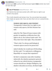 Starmer tw don't have the right to use women only toilets