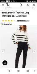 Elasticated waist ponte trousers.