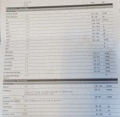 Blood test result