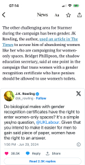 Starmer tw don't have the right to use women only toilets