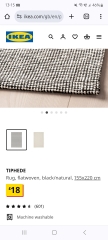 Tumble drying ikea rug?