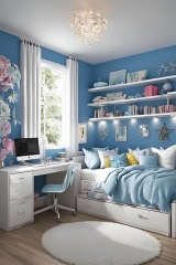 blue for a south east bedroom