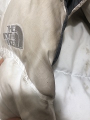Cleaning a white north face jacket