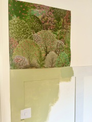 What paint colour would go with this wallpaper?