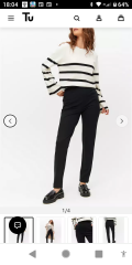 Elasticated waist ponte trousers.