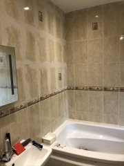 PAINTING BATHROOM TILES