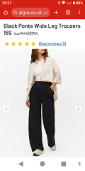 Elasticated waist ponte trousers.