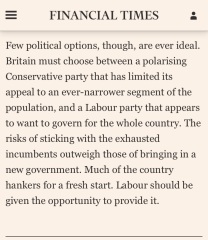 The Financial Times Endorses Labour
