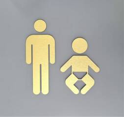 Spouse says men can use Ladies to change baby nappy?