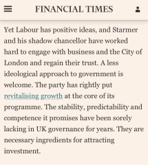 The Financial Times Endorses Labour
