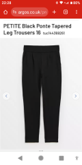 Elasticated waist ponte trousers.