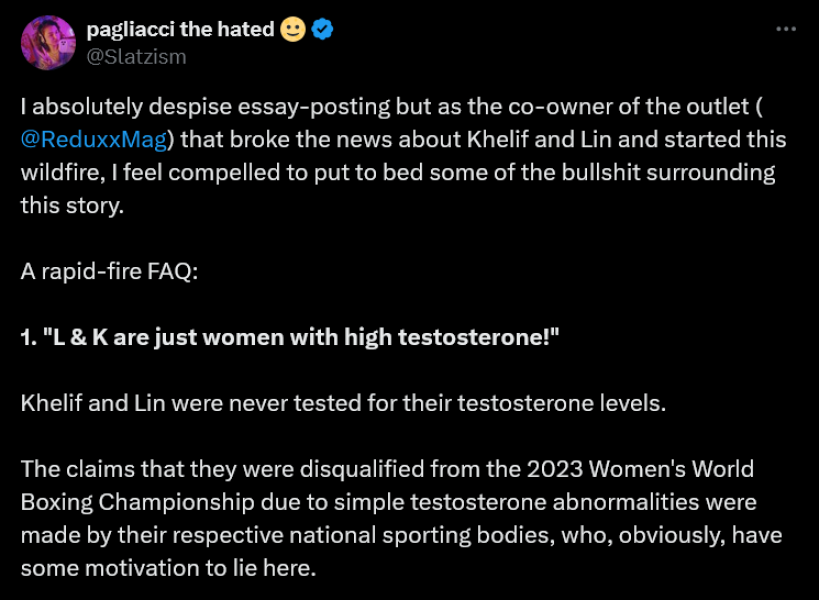 Thread 2: TWO “Female Boxers” Set To Compete At Paris 2024 Were Previously Disqualified From Women’s World Championship For Having “XY Chromosomes”