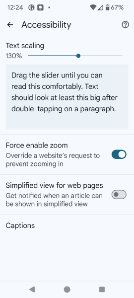 Site ignores Android Chrome accessibility settings