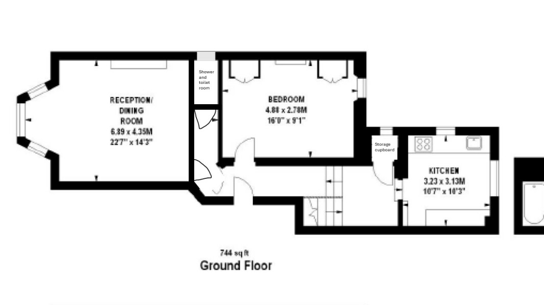 Where can I add a shower room in this floorplan?