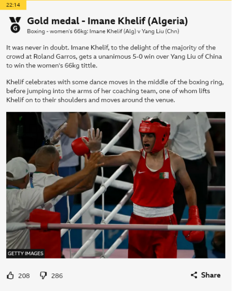Thread 3: TWO “Female Boxers” Set To Compete At Paris 2024 Were Previously Disqualified From Women’s World Championship For Having “XY Chromosomes”